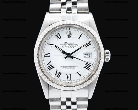 rolex datejust 16030 buckley dial